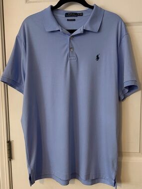 Polo Ralph Lauren Men’s XL Custom Slim Fit Polo Light Blue Cotton Pony